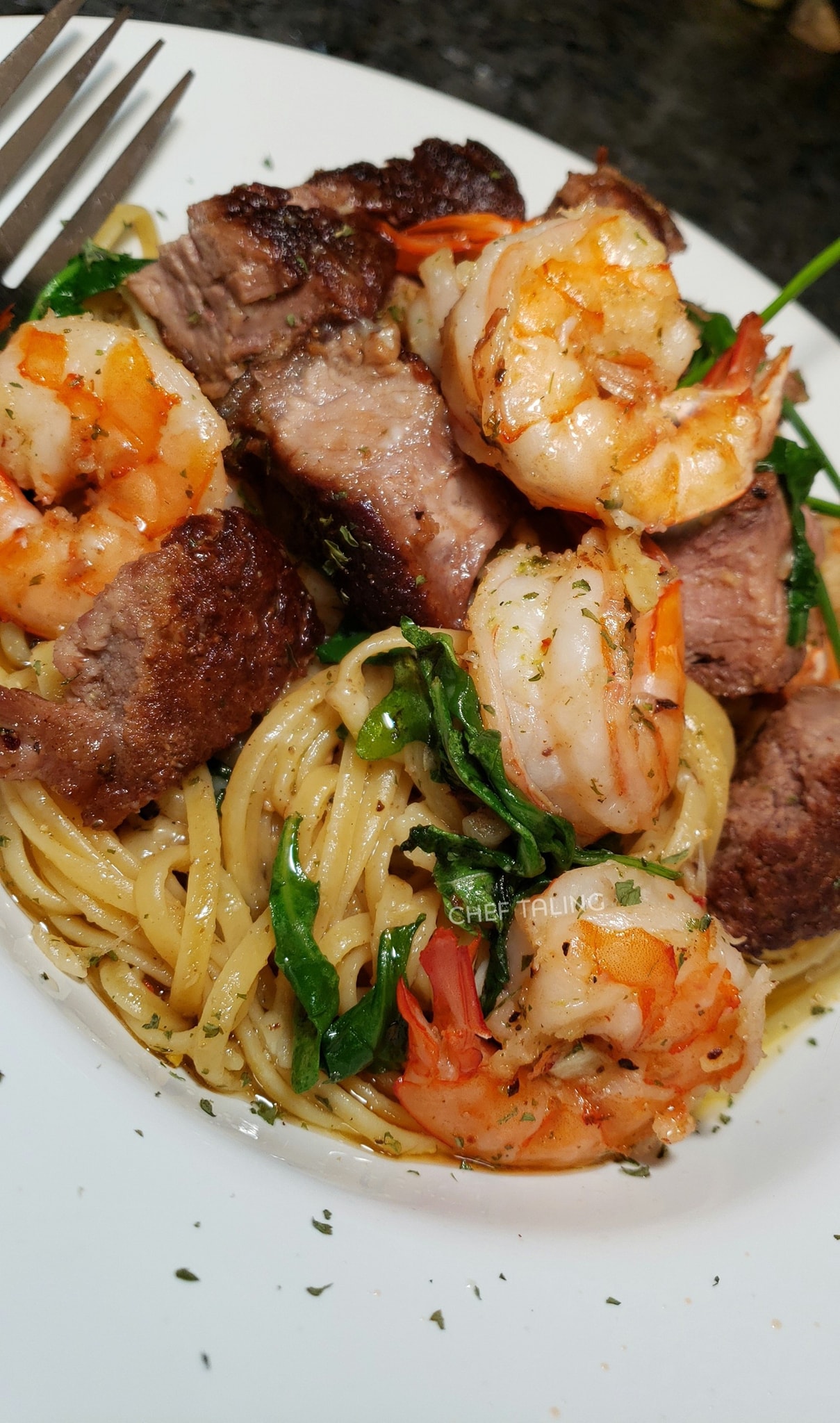 Shrimp Linguine (a different spin)