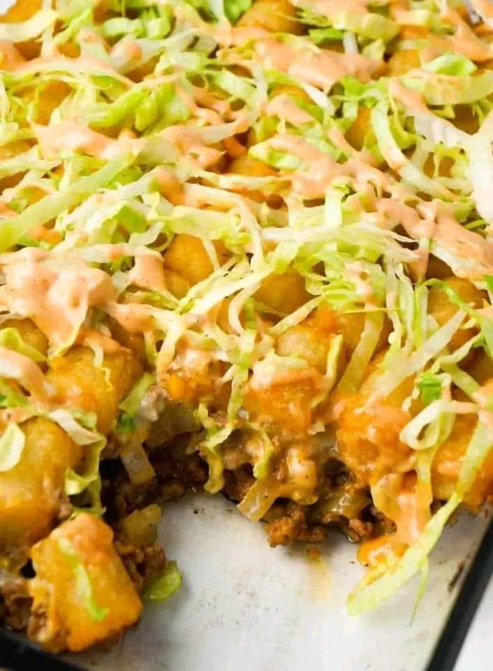 Big Mac Tater Tot Casserole