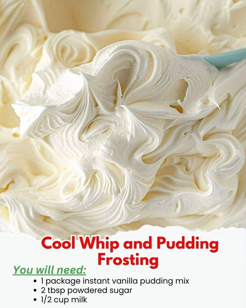 Cool Whip and Pudding Frosting Recipe