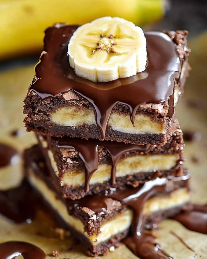 Chocolate Covered Banana Brownies 