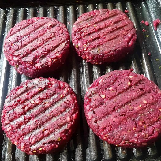 recipe of bean and beet burgers.