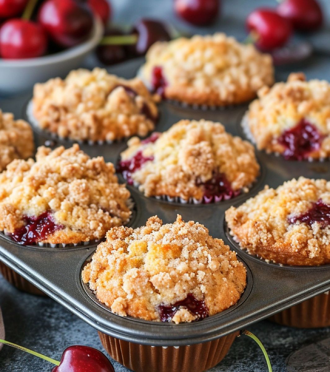 Cherry Cobbler Muffins