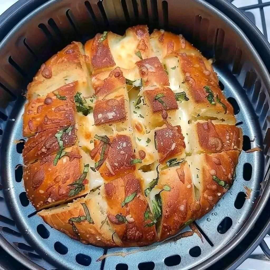 Air Fryer Pull Apart Cheese Garlic Bread