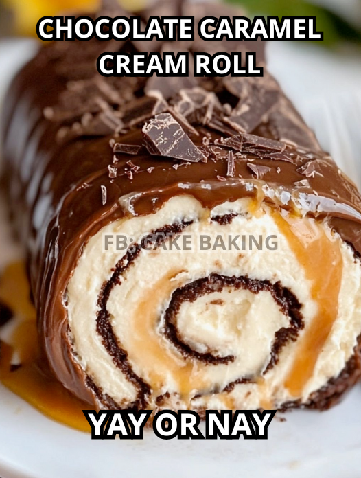 Chocolate Caramel Cream Roll