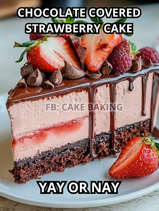 Chocolate Covered Strawberry Cake