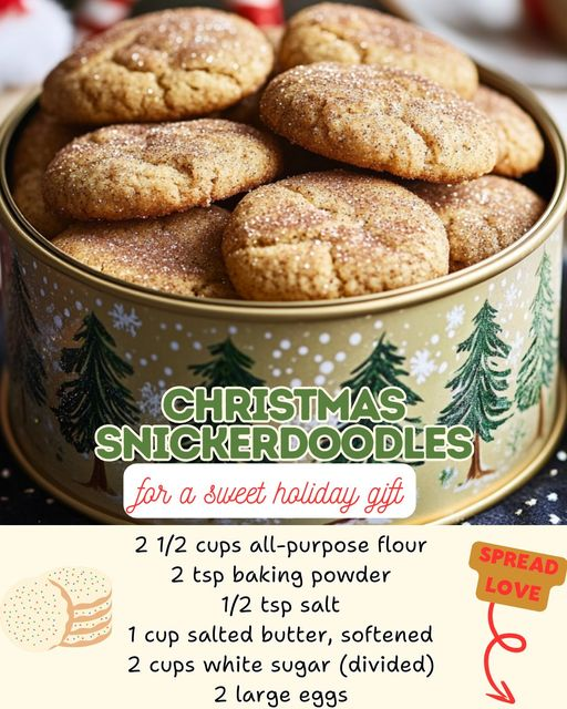 Christmas Snickerdoodles – The Perfect Holiday Gift!