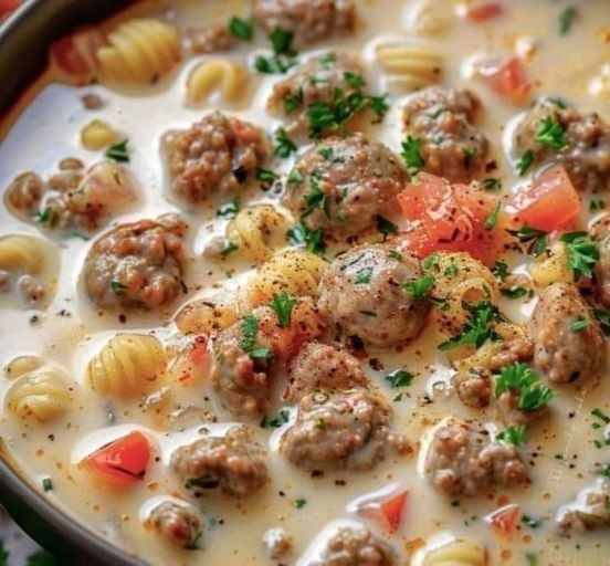 Creamy Parmesan Italian Sausage Soup