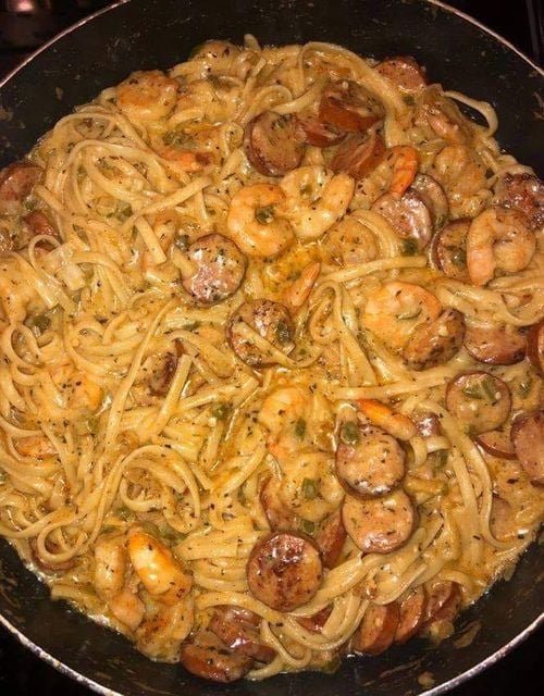 Cajun Shrimp Pasta with Sausage