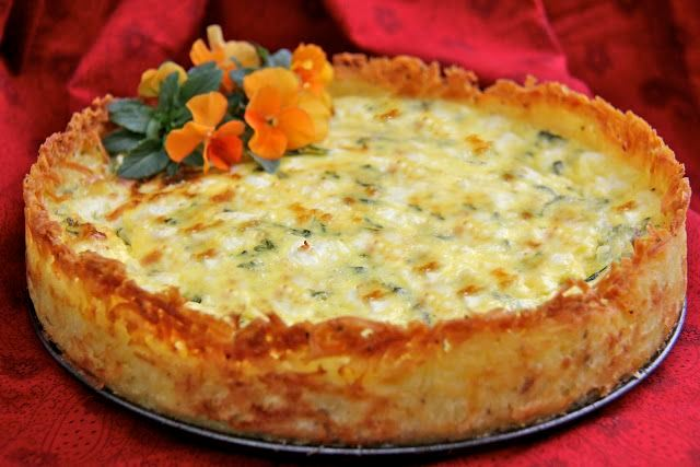 Goat’s cheese & watercress quiche