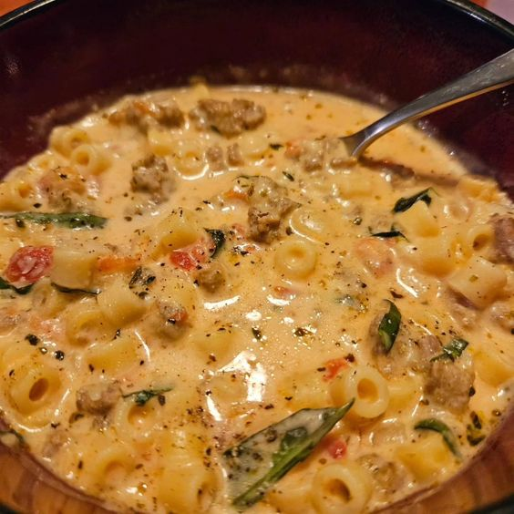 Creamy Parmesan Italian Sausage Soup