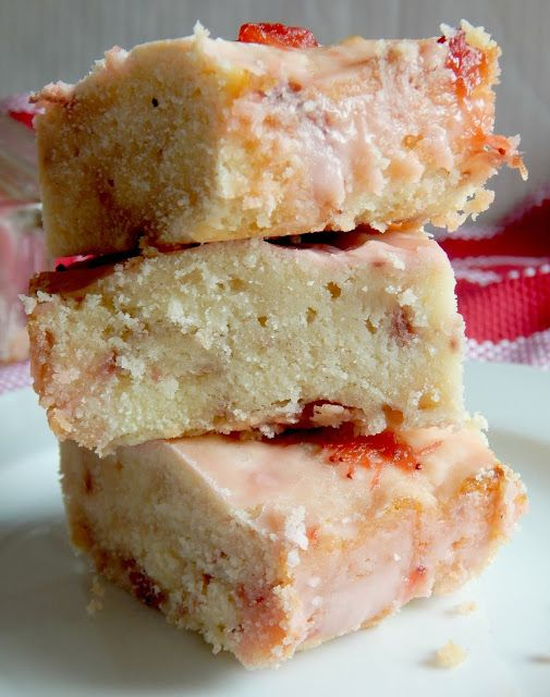 Strawberry Lemon Blondies